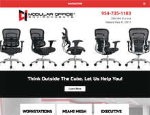 Tablet Screenshot of modularofficeenvironments.com